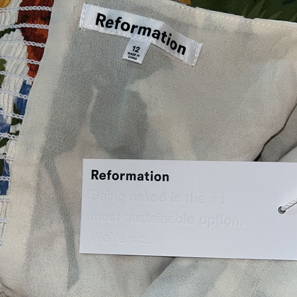 Reformation Niara Dress in Formosa Women's Bustier Top Mini Dress NWT 12 $248 - Picture 7 of 7
